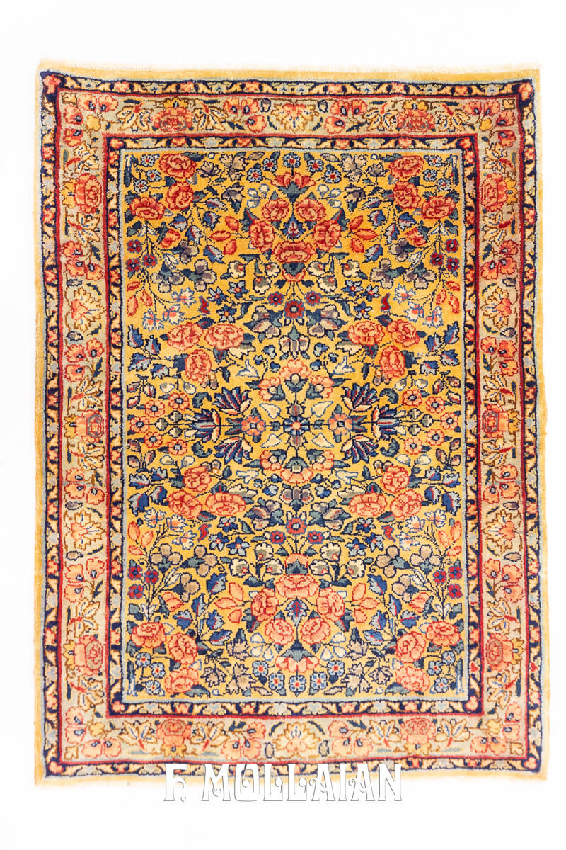 Antique Kerman Rug Gold Field Color n°:40519880